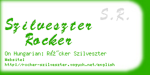 szilveszter rocker business card